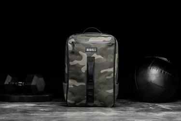 Nobull Waxed Canvas Men's Backpacks Green Camo | Australia (IS4156)